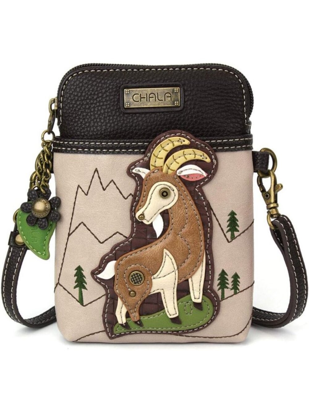 Farm Animal Crossbody Purse - Multicolor PU Leather/Canvas Handbag with